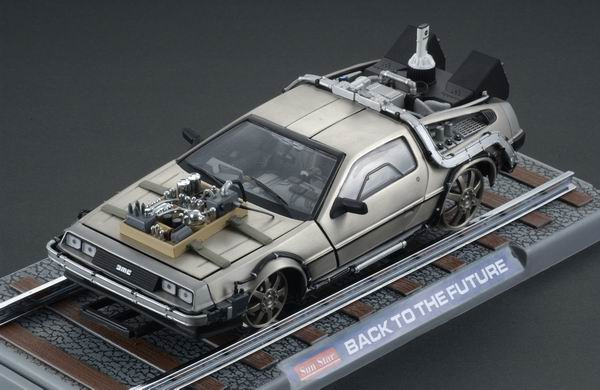 Zurueck in die Zukunft III Diecast Modell 1/18 81er DeLorean Zug-Version