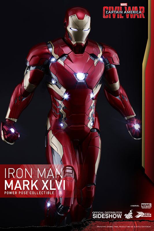 Captain America Civil War Power Pose Series Actionfigur 1/6 Iron Man Mark XLVI 31 cm
