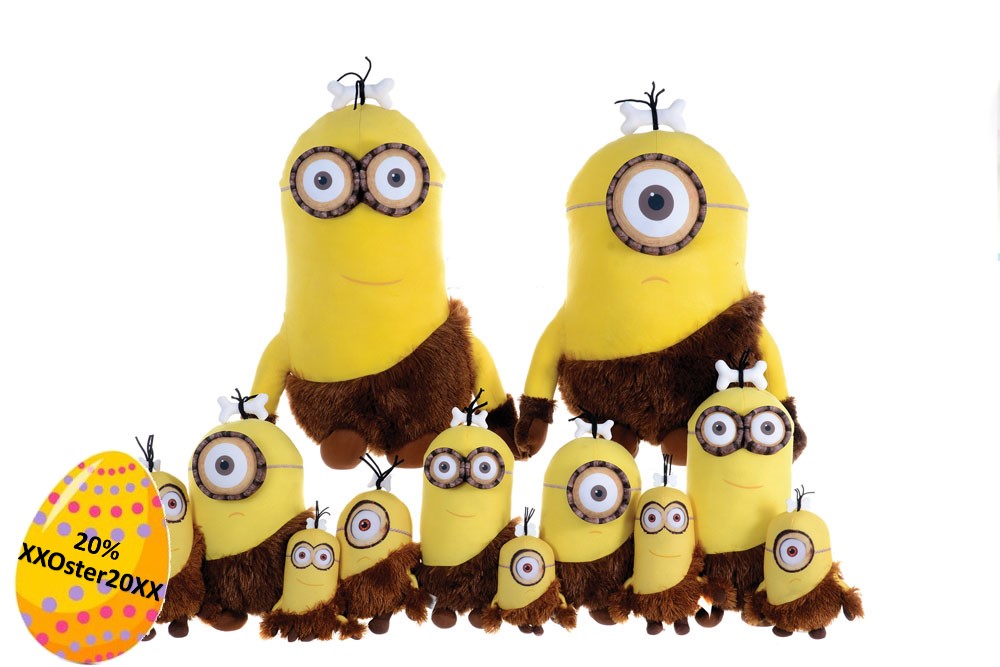 CM11197 Minions Plüschfiguren Steinzeit 22cm