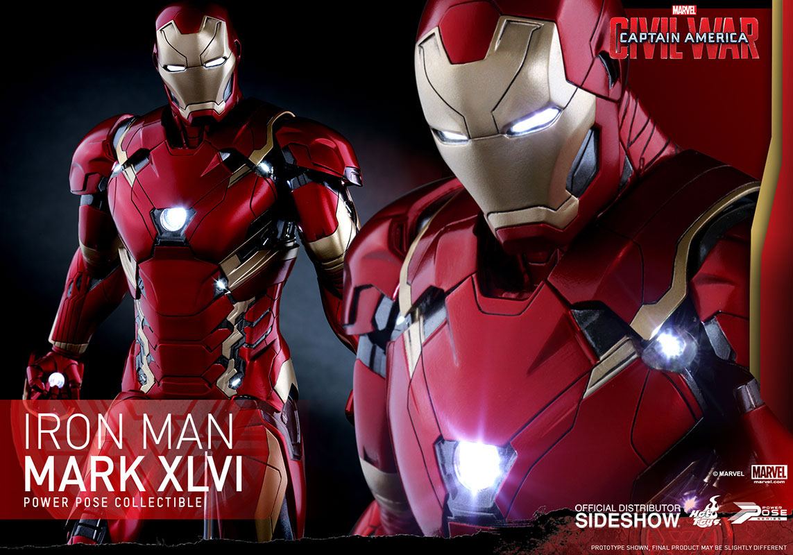 Captain America Civil War Power Pose Series Actionfigur 1/6 Iron Man Mark XLVI 31 cm Captain America Civil War Power Pose Series Actionfigur 1/6 Iron Man Mark XLVI 31 cm