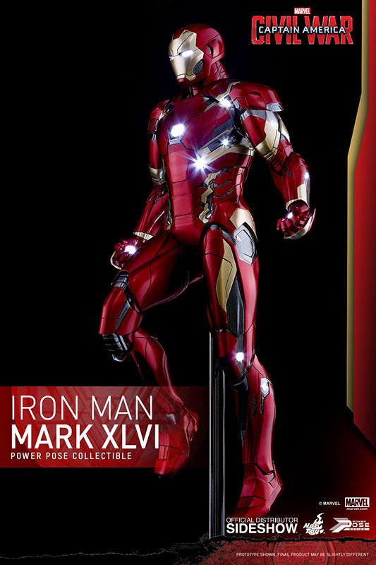 Captain America Civil War Power Pose Series Actionfigur 1/6 Iron Man Mark XLVI 31 cm