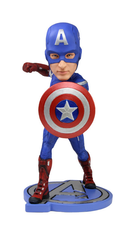 xneca61230 The Avengers Head Knocker Wackelkopf-Figur Captain America 18 cm