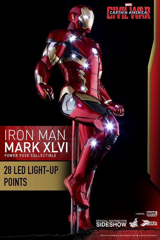 Captain America Civil War Power Pose Series Actionfigur 1/6 Iron Man Mark XLVI 31 cm