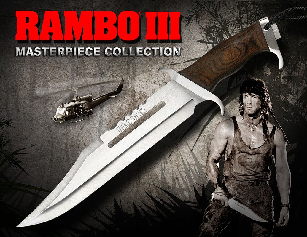 x_hcg9296 Rambo III Replik 1/1 Messer Sylvester Stallone Standard Edition 46 cm